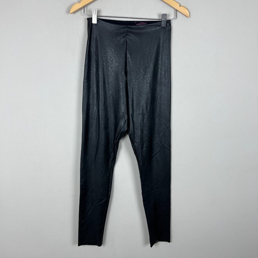Commando Leggings Womens Medium Black Perfect Control Faux Leather Super Hi Rise